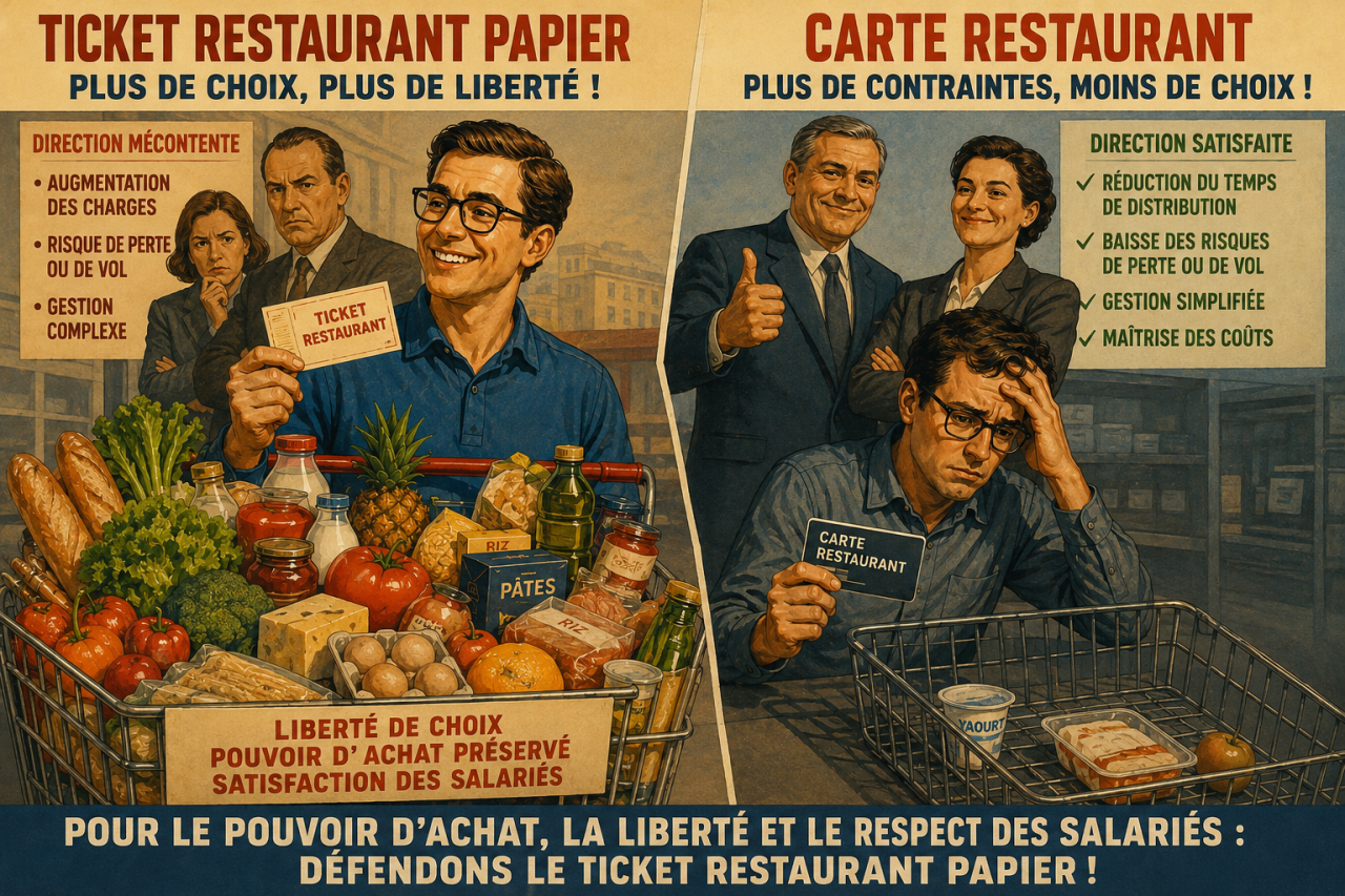 Juillet 2026 : Tickets restaurant :  la liberté de choix sacrifiée !